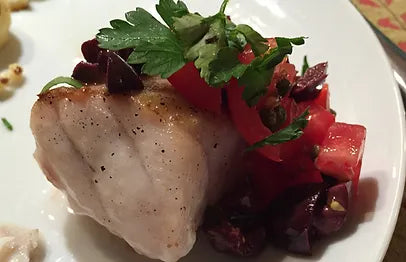 Mediterranean-Style Grouper with Tomatoes and Olives