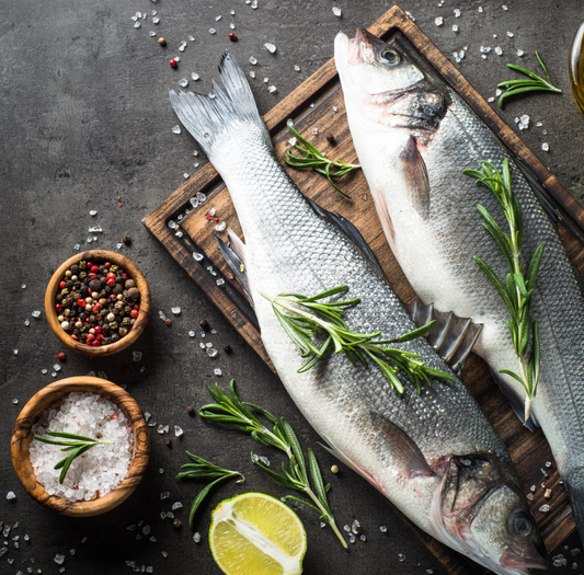 Pan Roasted Seabass with Mushrooms and Marsala