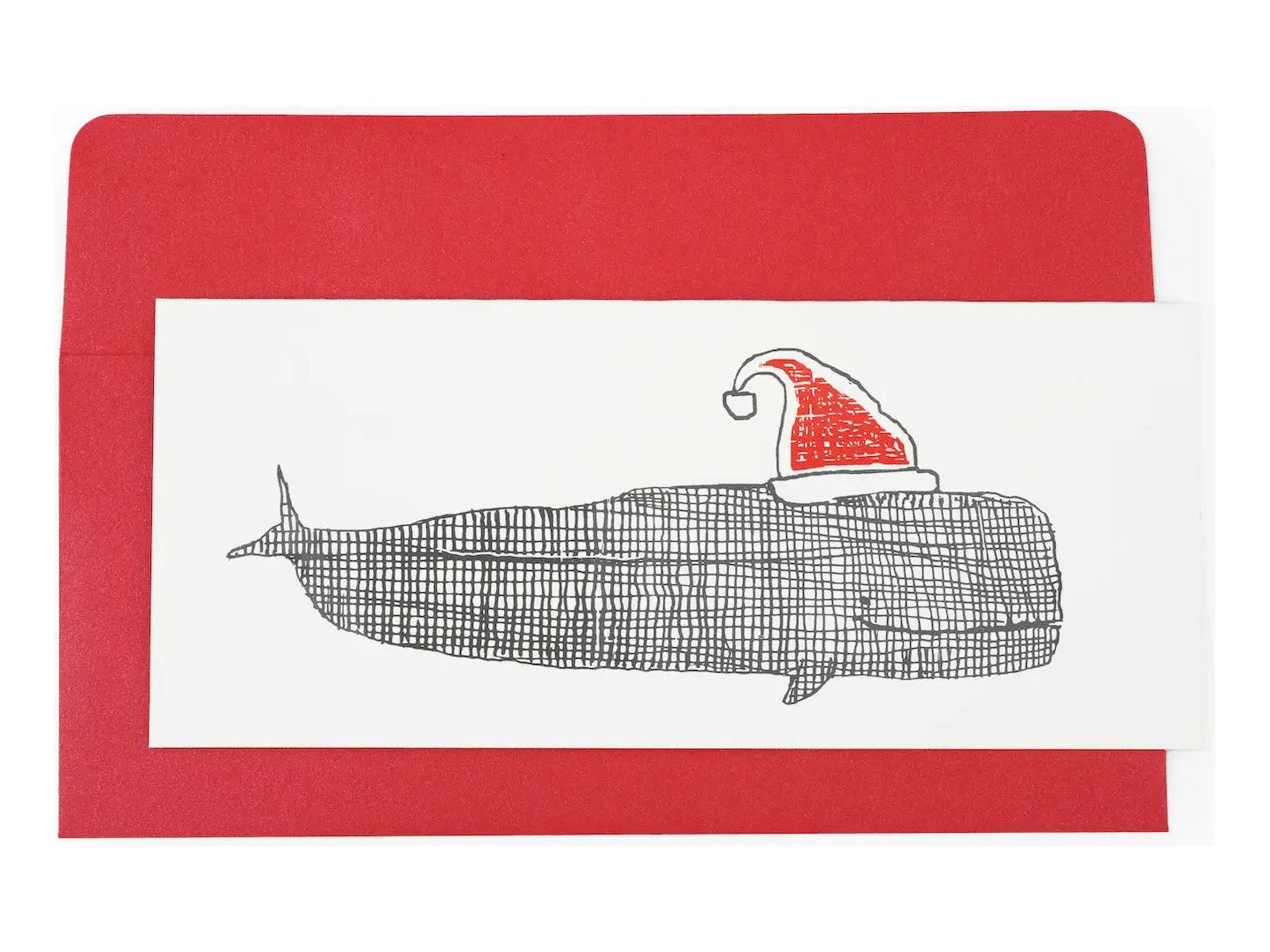 Christmas Whale Greeting Card